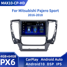 Dasaita 9 "android 10.0 rádio do carro para mitsubishi pajero esporte 2016 2017 2018 dsp carplay unidade principal gps multimídia 4gb + 64gb 2024 - compre barato