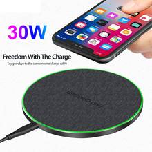 15W Wireless Charger for iPhone 12 Pro Mini 11 XS Max X XR 8 Plus 20W 15W Qi Fast Charging Pad For Samsung Note 20 10 S20 S10 S9 2024 - buy cheap