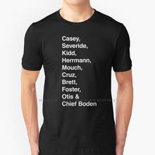 Camiseta de algodón puro del equipo de bomberos de los Chicago, camisa de 100%, con estampado de pene, lobo de los Chicago Fire, división, Kidd, Herrmann, moutch, Cruz, Scott 2024 - compra barato