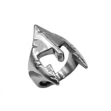 Viking Spartacus Hero Helmet Mask Ring Stainless Steel Jewelry Vintage Punk Mask Biker Men Finger Ring Wholesale 963B 2024 - buy cheap