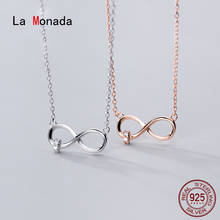 La Monada-collar de plata 925 para mujer, cadena con ocho colgantes, joyería fina para mujer, Collar de plata para niña 2024 - compra barato