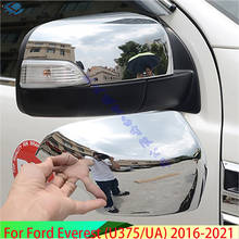Cubierta de espejo lateral de puerta cromado ABS, cubierta de retrovisor trasero moldura de sobreponer, adorno para Ford Everest 2016 2017 2018 2024 - compra barato