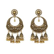 Fashion Ethnic Style Statement Earrings for Women Carved Flower Pattern Drop Earring Indian Afghan Nepal Party Jewelry Gift 2024 - buy cheap