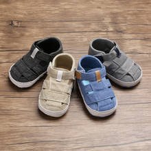 Летняя новая модная однотонная парусиновая обувь для мальчиков хлопковая обувь для малышей 2024 - купить недорого