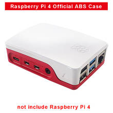 Capa raspberry pi 4b oficial, capa vermelha e branca, caixa de plástico, invólucro protetor, capa abs para raspberry pi 4 modelo b 2024 - compre barato
