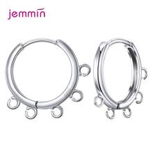 Wholesale DIY 925 Sterling Silver Earrings Connect Hooks Earrings Handmade Jewelry Accessories 17mm Components 2024 - buy cheap