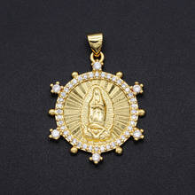 22x31mm CZ Zircon DIY Jewelry Virgin Mary Charm Pendant Wholesale Religious Fashion Jewellery Pendants 2024 - buy cheap