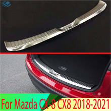 For Mazda CX-8 CX8 2018 2019 Stainless Steel Rear Trunk Scuff Plate Door Sill Cover Molding Garnish 2024 - buy cheap