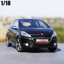 Модель литая металлической машины для мальчиков PEUGEOT 208 GTI 2013 из сплава, подарок, коллекционная игрушка, в оригинальной коробке, 1:18 2024 - купить недорого