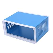 9.8" x 7.5" x 4.3" Blue Metal Enclosure Project Case DIY Junction Box 2024 - buy cheap