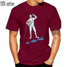 Мужская футболка с изображением ограждения столба тренировок фехтовальная футболка (1), крутая футболка с принтом, футболки, Топ 2024 - купить недорого