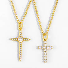 Small Cross Pendant Necklace Women Gold Filled Jesus Cross Necklaces For Women CZ Cubic Zirconia Wholesale Jewelry Gifts nker24 2024 - buy cheap
