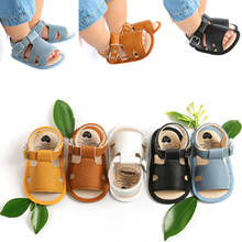 PU Leather Fashion Baby Girls Boys Sandals Summer Infant Simple Style Soft Rubber Sole Shoes Toddlers Non-slip Prewalker 2024 - buy cheap