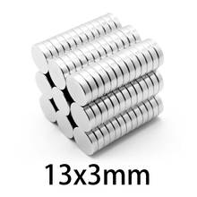 10-200pcs 13x3mm Round sheet Magnets N35 Neodymium rare earth 13*3mm magnetic micro NdFeB super Strong circle Powerful Magnet 2024 - buy cheap