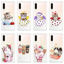 Silicone Phone Case For Huawei P20 Lite P Smart Plus 2019 Cup Cat Kawaii Cute Soft Back Cover For Huawei P30 Lite Pro P Smart Z 2024 - buy cheap