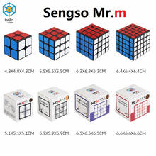 HelloCube-cubo mágico magnético Shengshou Mr.M, 2x2x2 3x3x3 4x4 5x5x5, rompecabezas de cubo mágico magnético suave 2024 - compra barato