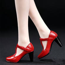 Zapatos de tacón alto para mujer, calzado de 12 pulgadas, escala 1:6, color rojo/negro/gris 2024 - compra barato