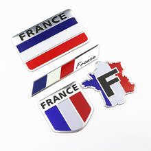 Стайлинг автомобиля, 3D Эмблема с французским флагом, наклейки для Renault duster, megane 2, logan, renault clio, аксессуары 2024 - купить недорого