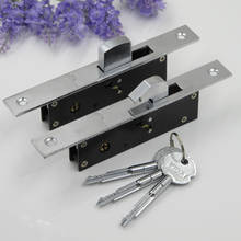Aluminum alloy sliding door security window locks anti-theft wooden door floor lock with crossed keys for furniture hardware 2024 - buy cheap