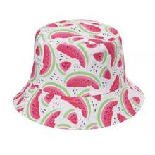 2021 New Fashion Panama Bucket Hats Women Men Reversible Fruit Watermelon Print Fisherman Hat Casual Harajuku Hip Hop Bucket Cap 2024 - buy cheap