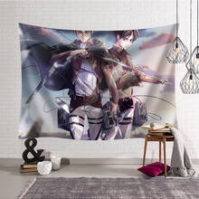 Japanese Anime Tapestry Attack Wall Hanging Beach Towel Polyester Boho Living Room Decor Mandala Cartoon Blanket Yoga Mat 2024 - buy cheap