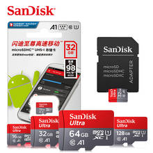 Sandisk-cartão de memória sd 64gb classe 10, 128gb, 16gb, 32gb, velocidade máxima de leitura de cartão + adaptador + leitor de cartões, envio padrão 2024 - compre barato