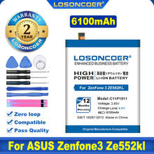 100% Original LOSONCOER 6100mAh C11P1511 Battery For Asus ZenFone 3 Ze552kl Z012da/e Battery Free Tools 2024 - buy cheap