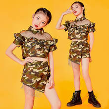 New Jazz Costumes Kids Hip Hop Clothes Camouflage Dance Costume Performance Suit Girls Festival Clothing Stage Wear DNV14770 2024 - buy cheap