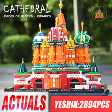 Yeshin-bloques de construcción de la catedral de Saint Basil para niños, juguete de arquitectura, modelo de montaje, bloques de construcción, regalo de Navidad 2024 - compra barato