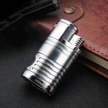 HONEST Plating Metal 4 Nozzles Jet Butane Pipe Cigar Lighter Visible Gas Window  Torch Turbo Windproof Gadgets For Men 2024 - buy cheap