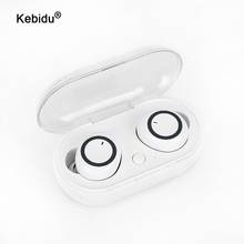 Kebidu fone de ouvido com impressão digital, fone de ouvido tws com bluetooth 5.0, sem fio, com caixa de carregamento, headset digital inteligente 2024 - compre barato