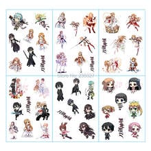 120 sheets/lot Anime Sword Art Online sticker SAO Kirigaya Kazuto Yuuki Asuna cartoon wall stickers for kids rooms gifts 2024 - buy cheap