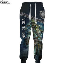 Hx mais novo popular viking tatuagem impressão 3d moda calças casuais das mulheres dos homens sweatpants streetwear harajuku pant transporte da gota 2024 - compre barato