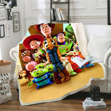 Мультяшное одеяло История игрушек 3D одеяло с принтом покрывало на диван покрывало постельное белье для путешествий плюшевое покрывало Флисовое одеяло покрывало 2024 - купить недорого