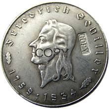 Alemania 1934 5 Reichsmark raro plateado copia de monedas 2024 - compra barato