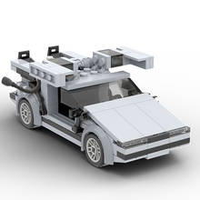 Buildmoc super carro máquina do tempo de volta para os futuros Moc-23436 estrada velocidade menino mini modelo de carro bloco de construção brinquedo menino presente 2024 - compre barato