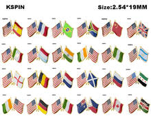 Флаг дружбы США, металлические значки для лацканов, декоративная брошь, Значки для одежды, сумки 2024 - купить недорого