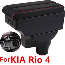 Reposabrazos universal para Kia Rio, compartimento central de coche, accesorios de modificación con USB, x-line 4 2024 - compra barato