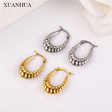 XUANHUA Small Hoop Earrings For Women Stainless Steel Jewelry Woman Accessories Personalise Earings Fashion Jewelry Cuffs 2024 - buy cheap
