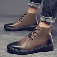 Zapatos casuales de cuero genuino de alta calidad para hombre, botines impermeables para exteriores, zapatillas de trabajo al aire libre 2024 - compra barato