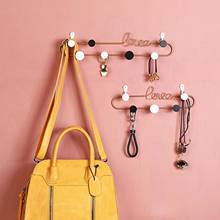 Simple Style Home Decorative Beauty  Love Letters Key Hangers Metal Coat Hanger for Wall Decor Home Kitchen Tools 2024 - buy cheap