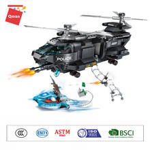 QMAN Police Series Flying Eagle Sniper action model building block set children toys sea plane bricks birthday gift for kids 2024 - buy cheap