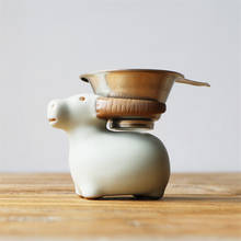 Filtro de té de porcelana para la pantorrilla, soporte de malla fina Kungfu para embudo de té, filtro con soporte, piezas de té para la salud, accesorios, herramientas 2024 - compra barato
