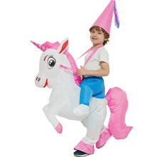Kids Unicorn Inflatable Costume Halloween Cosplay Anime Horse Fancy Dress Riding On Dino Blow Up Carnival Costumes For Adult 2024 - buy cheap