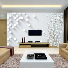 Beibehang пользовательские обои 3D кубики простой европейский сливы гостиная спальня отель фон стены papel де parede 3d фотоботы 2024 - купить недорого