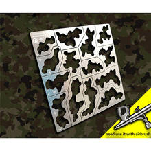 Floresta modelo de estêncil camuflagem placa de pulverização de vazamento para 1/35 1/100 modelo militar ferramentas placa de aço inoxidável 304 2024 - compre barato