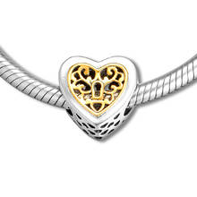 Fits Pandora Bracelet Locked Hearts Charm Genuine 925 Sterling Silver Beads for Jewelry Making kralen abalorios Wholesale F262B 2024 - buy cheap