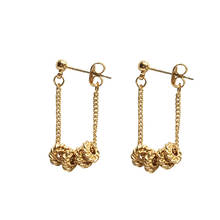 Gold Color Metal Chain Round Drop Earring 2020 New Korean Fashion Simple Minimalist Alloy Dangle Earrings Women Party Jewelry 2024 - buy cheap