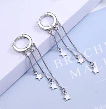 Fashion Silver Color Tassel Star Korean Long Drop Earring For Women Wedding Statement Jewelry eh729 2024 - buy cheap