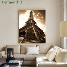 Pinturas en lienzo de la Torre Eiffel, póster de París francés, impresiones de arte de pared, imágenes de paisaje para sala de estar, decoración del hogar, pinturas de pared 2024 - compra barato